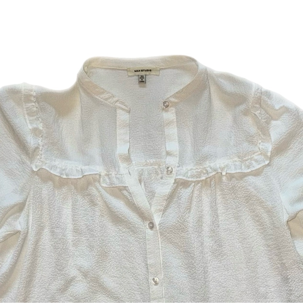 Max Studio White Button Down Shirt - image 2